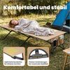 HOMECALL Klappbett Feldbett Camping klappbar 210×80 cm bis 240 kg (Campingbett extra breit mit 600D Oxford-Gewebe, verstärkte X-Beine, faltbares Klappbett mit Seitentasche) 600D Oxford-Gewebe, : Strapazierfähig & atmungsaktiv Bild 4
