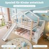 Etagenbett 90x200 cm mit Rutsche und Treppe mit Stauraum – Kinderbett aus Holz in Weiß Bild 5