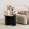 IDIMEX Couchtisch DELHI, Beistelltisch 50 cm aus Travertin und Mango Massivholz Beige/Schwarz Bild 5