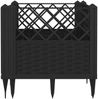 vidaXL Pflanzkasten mit Erdspießen Schwarz 43,5x43,5x43,5 cm PP 368007 Bild 5
