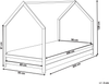 Beliani 'APPY' Bett mit Lattenrost, Kiefernholz grau, 90 x 200 cm Bild 2