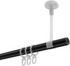 Gardinenstangen-Set Sonette Sitra 240 cm (geteilt in 2 x 120 cm), 1-läufig, 20 mm Ø Schwarz Bild 3
