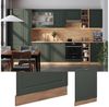 Geschirrspülblende Fame-Line Grün-Gold Landhaus 60 cm ohne Arbeitsplatte Vicco Bild 2