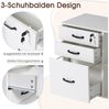 JOIVI Aktenschrank Aktenschrank mit Räder (mit 3 Schubladen und 2 offenen Ablagen, 2-tlg Mobiler Druckertisch für A4, Legal, Letter) ideal für Büro, Arbeitzimmer, Wohnzimmer, Weiß Bild 4