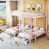 Bett 140x200 cm & 2×90x200 cm Dreibett-Set aus Metall mit Stauraum – teilbar und platzsparend Bild 3
