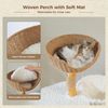 PETEPELA Kratzbaum 120 cm Moderner Kratzbaum für große Katzen Holz beige, natur Sisal und Holz Bild 3