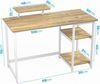 Kleiner Schreibtisch mit Stauraum 100cm Computertisch Monitorständer Beige Bild 3