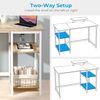 Kleiner Schreibtisch mit Stauraum 100cm Computertisch Monitorständer Beige Bild 5