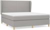 Boxspringbett mit Matratze Stoff Hellgrau 160x200 cm, Härtegrad: H2 [3128373] Bild 2