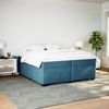vidaXL Boxspringbett mit Matratze Dunkelblau 200x200 cm Samt 3285309 Bild 3