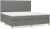 vidaXL Boxspringbett mit Matratze Dunkelgrau 200x200 cm Stoff, Härtegrad: H2 [3142522] Bild 2