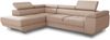 Ecksofa Caris mit Schlaffunktion und einstellbare Kopfstützen, Cord Stoff, Wohnlandschaft mit Bettkasten, Couch, Sofa, Bettsofa (Pink (Poso 052), Ecksofa Links) Bild 2
