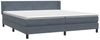 vidaXL Boxspringbett mit Matratze Dunkelgrau 180x220 cm Samt 3317998 Bild 4