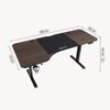 Höhenverstellbarer Tisch Stryn 160x75 cm Walnussoptik [pro. tec] Bild 3