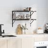 vidaXL Wandregale 2 Stk. 75x40 cm Schwarz Edelstahl 3214514 Bild 3