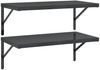 vidaXL Wandregale 2 Stk. 75x40 cm Schwarz Edelstahl 3214514 Bild 2