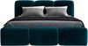 Polsterbett STAR 140x200 ohne Matratze mit Bettkasten und Lattenrost. Farbe: Pfau 36 Bild 2