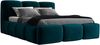 Polsterbett STAR 140x200 ohne Matratze mit Bettkasten und Lattenrost. Farbe: Pfau 36 Bild 3