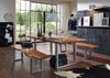 Baumbank Akazie 180x38x45 walnuss lackiert FREEFORM 2 #06 Bild 5