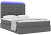 vidaXL Bett mit Stauraum und LED Dunkelgrau 140 x 200 cm Polyester 3372547 Bild 3