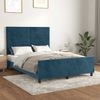 Doppelbett, Bettgestell Modernen ohne Matratze Dunkelblau 140x200 cm Samt d2053e Bild 2