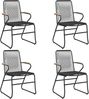 IKAYAA Garten-Essgruppe (Tisch & 4 Stühle) aus PVC-Rattan – Gartenmöbel-Set für den Außenbereich Bild 2
