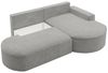 Ecksofa Schlafsofa Sofa GIRONA Stoff Arena Grau Ottomane Rechts Bild 3