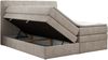 Boxspringbett mit Kopfteil und Topper, Polsterbett - LUKA-KING - 160x200cm - Beige Stoff - H3 Bild 4