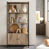 Calicosy Bibliothek mit 6 Fächern und 2 Türen – L74 cm - Braun Bild 2