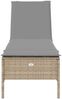 vidaXL Sonnenliege mit Auflage Beige Poly Rattan 4002722 Bild 4
