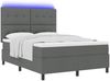 vidaXL Boxspringbett mit Matratze Dunkelgrau 160 x 200 cm Stoff 3342880 Bild 3