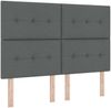 vidaXL Boxspringbett mit Matratze Dunkelgrau 160 x 200 cm Stoff 3342880 Bild 2
