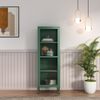Vitrinenschrank Säkylä Stahl 150x50x35 cm Tannengrün [en. casa] Bild 2
