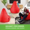 Green Bean® Bean Bag-Sitzsack + Hocker, 2er-Set, waschbar & schmutzabweisend, Polyester / PVC, EPS-Füllung, Rot Bild 3