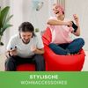 Green Bean® Bean Bag-Sitzsack + Hocker, 2er-Set, waschbar & schmutzabweisend, Polyester / PVC, EPS-Füllung, Rot Bild 5