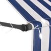 vidaXL Einziehbare Markise Handbetrieben mit LED 300 cm Blau und Weiß 145845 Bild 4