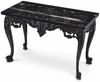 Casa Padrino Luxus Barock Mahagoni Konsole mit Marmorplatte Schwarz 128,5 cm Bild 2