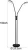 Moderne LED Stehlampe MONZA dimmbar, 2-flammig Schwarz, Höhe 160cm Bild 3
