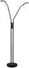 Moderne LED Stehlampe MONZA dimmbar, 2-flammig Schwarz, Höhe 160cm Bild 2