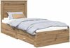 Einzelbettgestell Design für Erwachsene mit Schubladen mit Kopfteil Holzwerkstoff 100 x 200 cm d3632e Bild 1