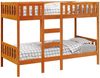 vidaXL Etagenbett Wachsbraun 90x190 cm Massivholz Kiefer 3308606 Bild 4