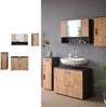 Badmöbel-Set Irma Goldkraft Eiche/Anthrazit 4 Teile Vicco Bild 2