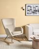 Schaukelsessel ELLAN Samtstoff Beige Bild 3