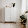 Highboard Hawick in weiß matt 100 x 142 cm Bild 2
