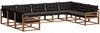 vidaXL Outdoor-Sofagarnitur mit Kissen 9 pcs Natürlich und Schwarz 3369843 Bild 2