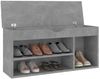 vidaXL Schuhbank mit Kissen Betongrau 104x30x49 cm Holzwerkstoff 326754 Bild 3