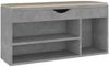 vidaXL Schuhbank mit Kissen Betongrau 104x30x49 cm Holzwerkstoff 326754 Bild 2