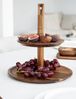 Akazie Lumo Etagere aus Akazienholz - 2-stöckig, modern & zeitlos Bild 3
