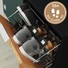 Schuhschrank Domus-XXL 2 Softeinzüge 4 Klappen 16 Paar Oak : Oak / Grafit Bild 3