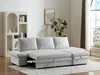 Vente-unique - SIVIARA Sofa Stoff Grau - B 146 cm x H 85 cm x L 258 cm Bild 3